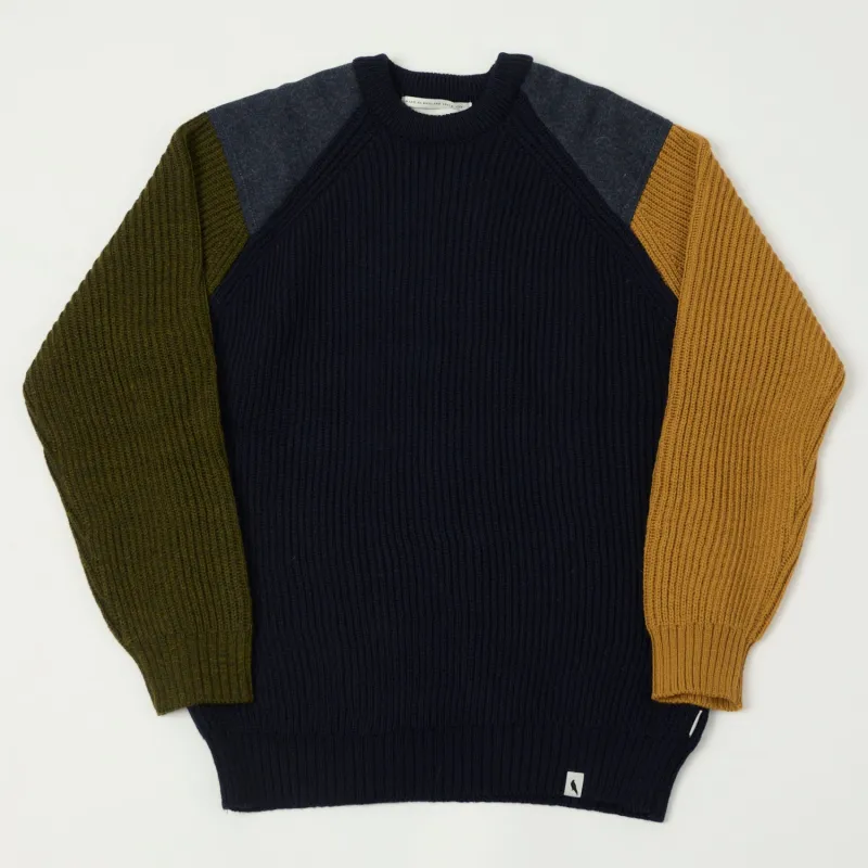 Peregrine Funky Jumper - Navy sold by Son of a Stag