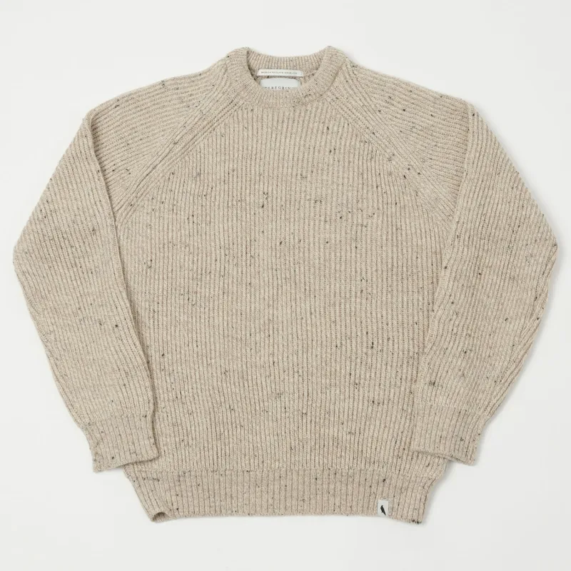 Peregrine Ford Crew Neck Jumper - Oatmeal sold by Son of a Stag