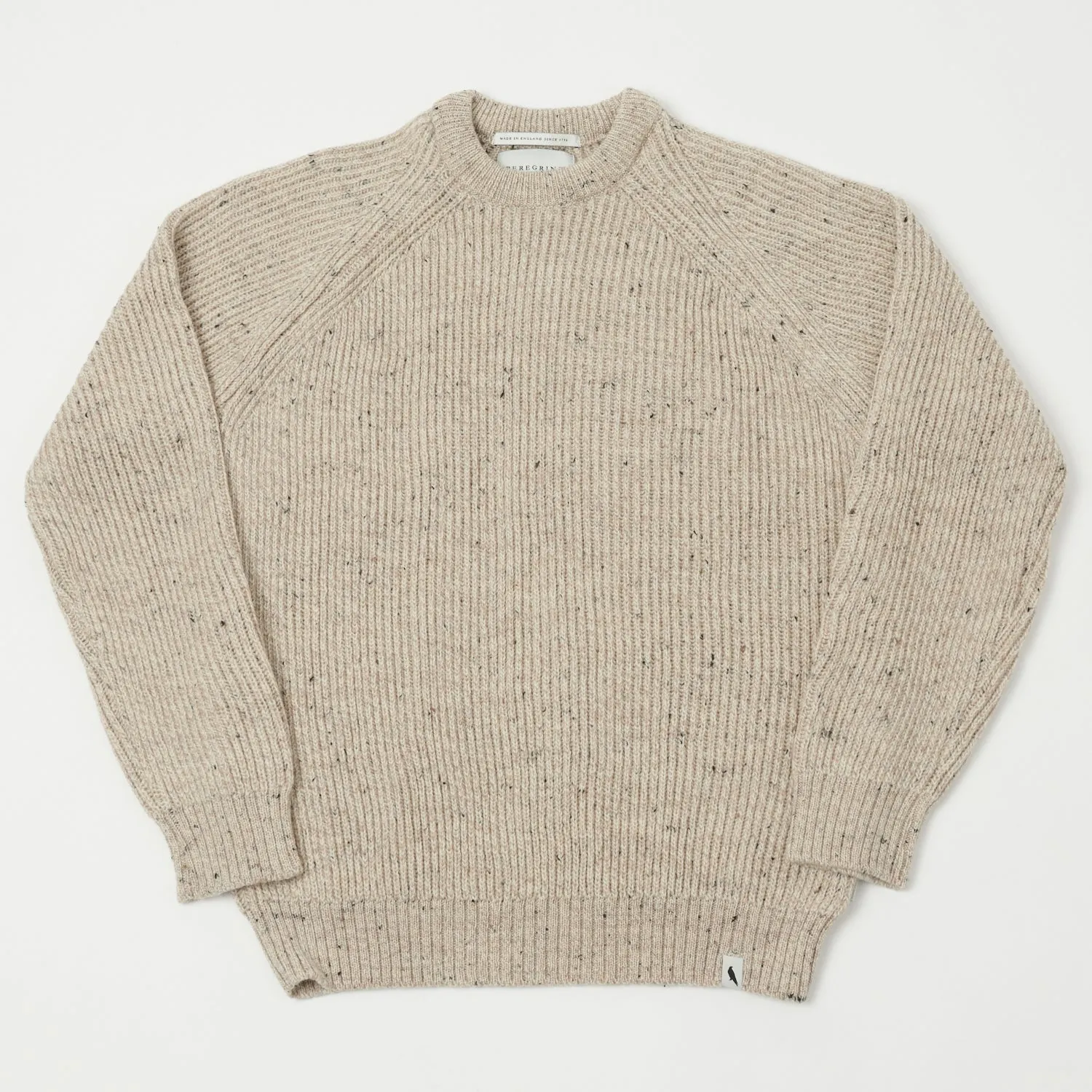 Peregrine Ford Crew Neck Jumper - Oatmeal sold by Son of a Stag
