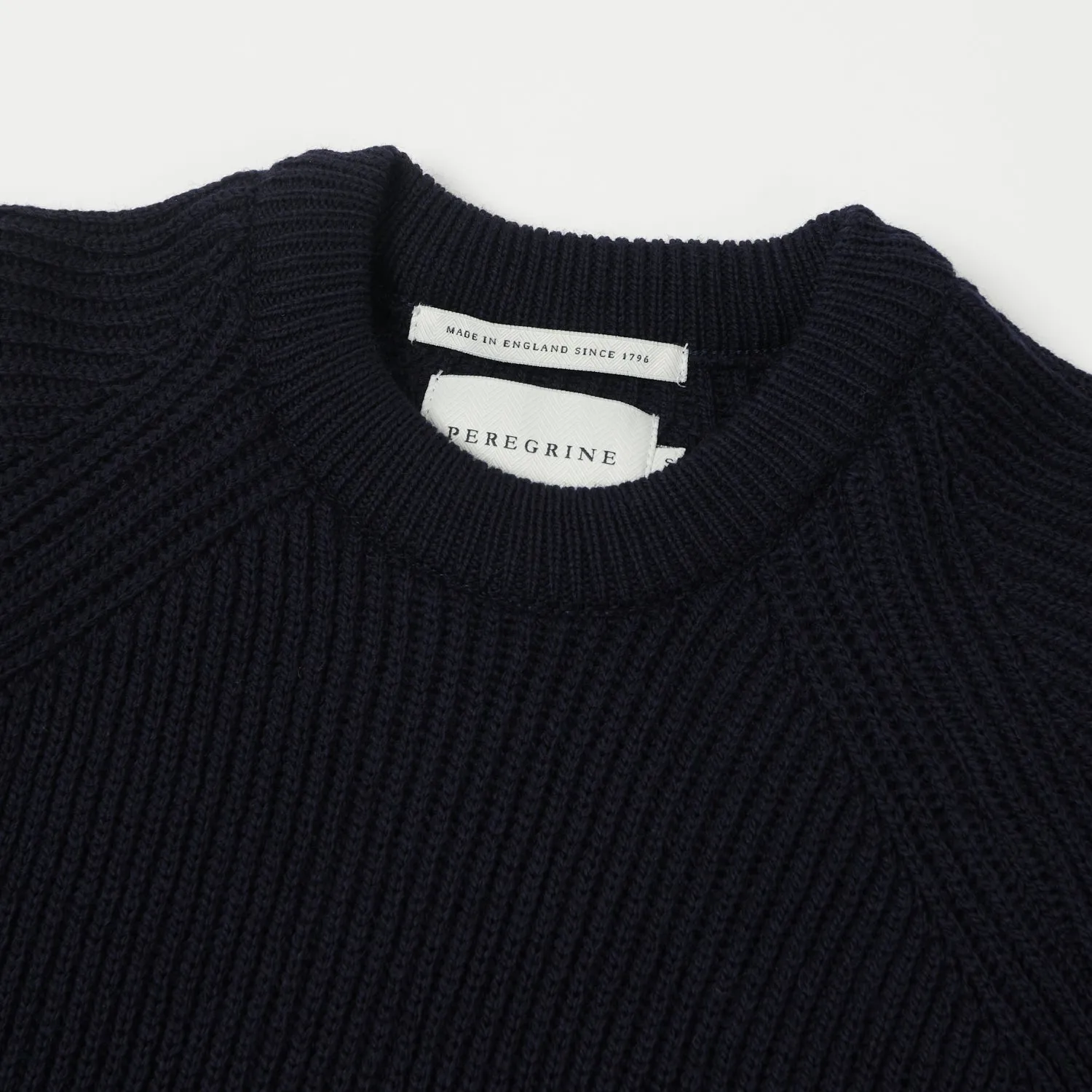 Peregrine Ford Crew Neck Jumper - Navy sold by Son of a Stag product image thumbnail 2