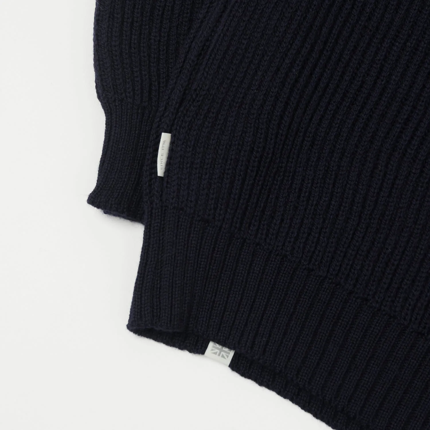 Peregrine Ford Crew Neck Jumper - Navy sold by Son of a Stag product image thumbnail 4