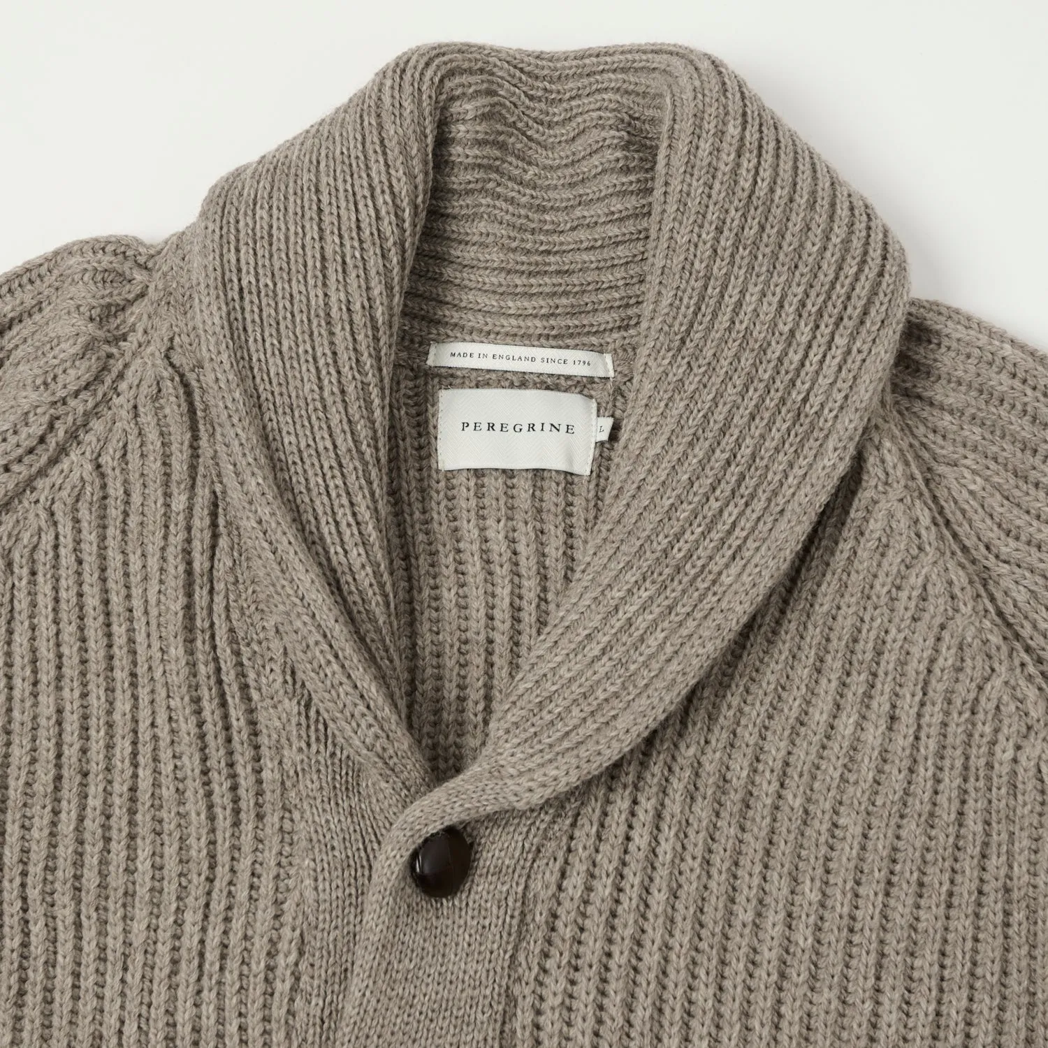 Peregrine Wilkinson Shawl Collar Cardigan - Oak sold by Son of a Stag product image thumbnail 2