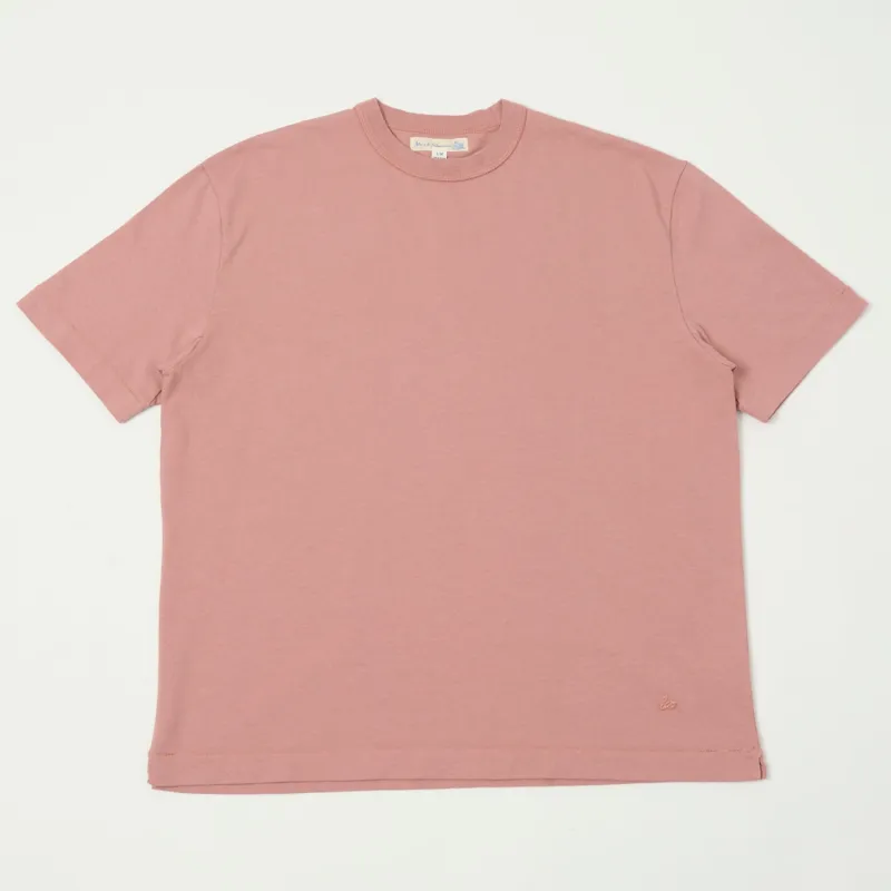 Merz b. Schwanen 'Good Basics' Boxy Cropped T-Shirt - Rosewood sold by Son of a Stag
