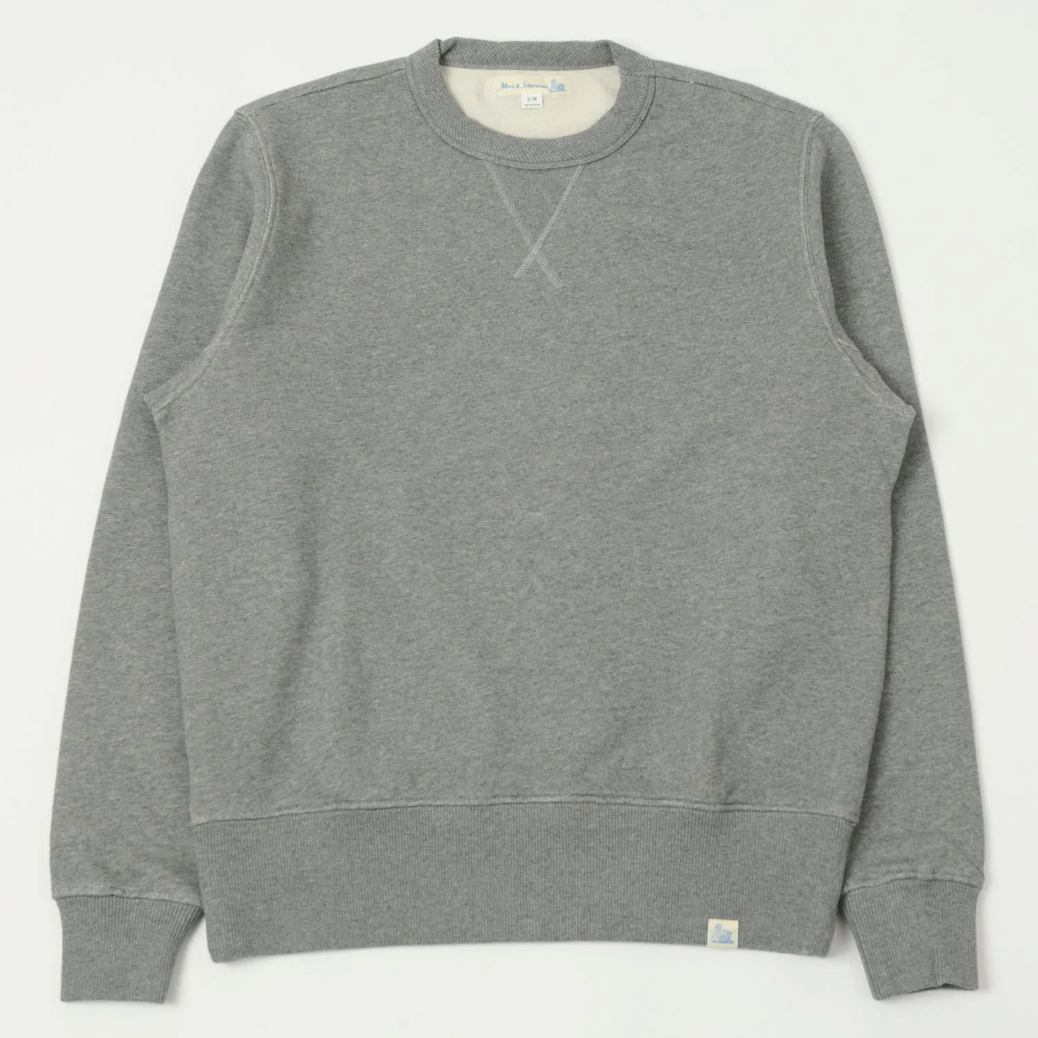 Merz b. Schwanen 'Good Basics' Athletic Sweatshirt - Grey Melange sold by Son of a Stag