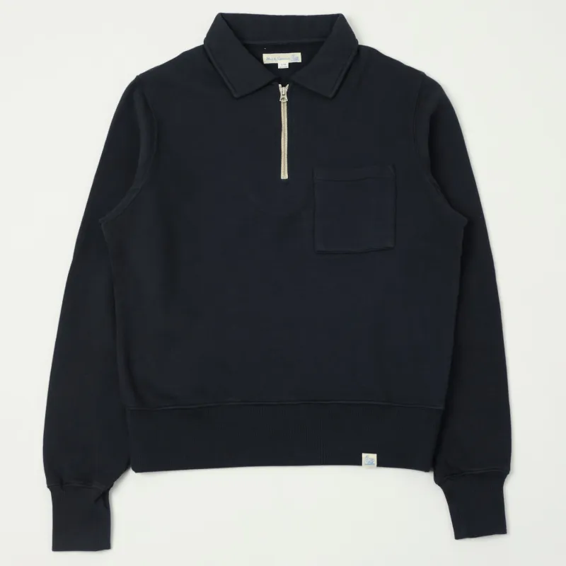 Merz b. Schwanen 'Good Basics' Quarter Zip Sweatshirt - Charcoal sold by Son of a Stag
