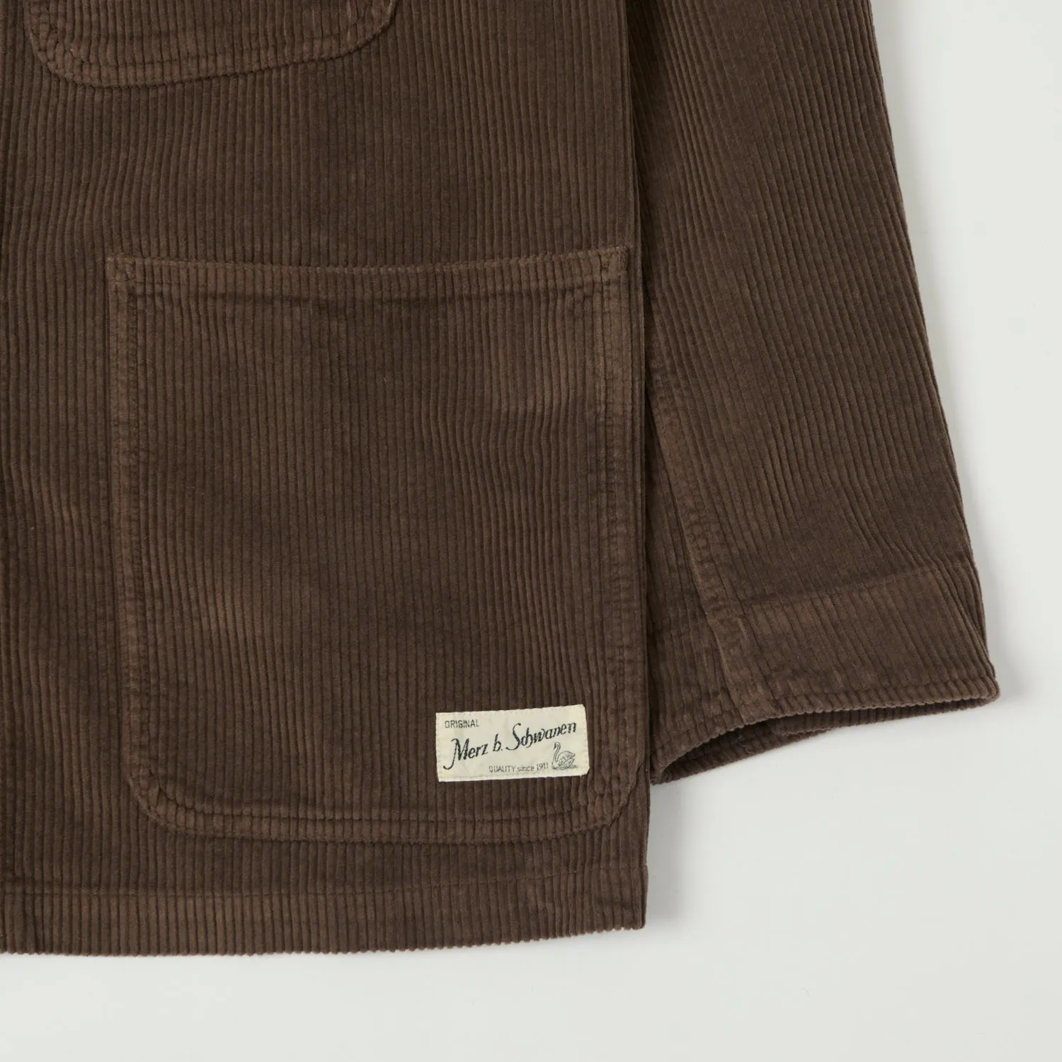 Merz b. Schwanen 'Good Basics' Corduroy Chore Jacket - Chocolate sold by Son of a Stag product image thumbnail 3