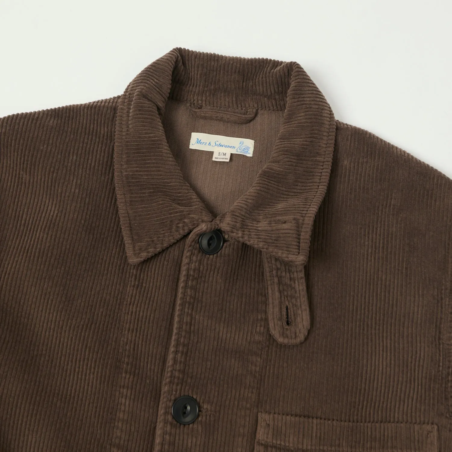 Merz b. Schwanen 'Good Basics' Corduroy Chore Jacket - Chocolate sold by Son of a Stag product image thumbnail 2