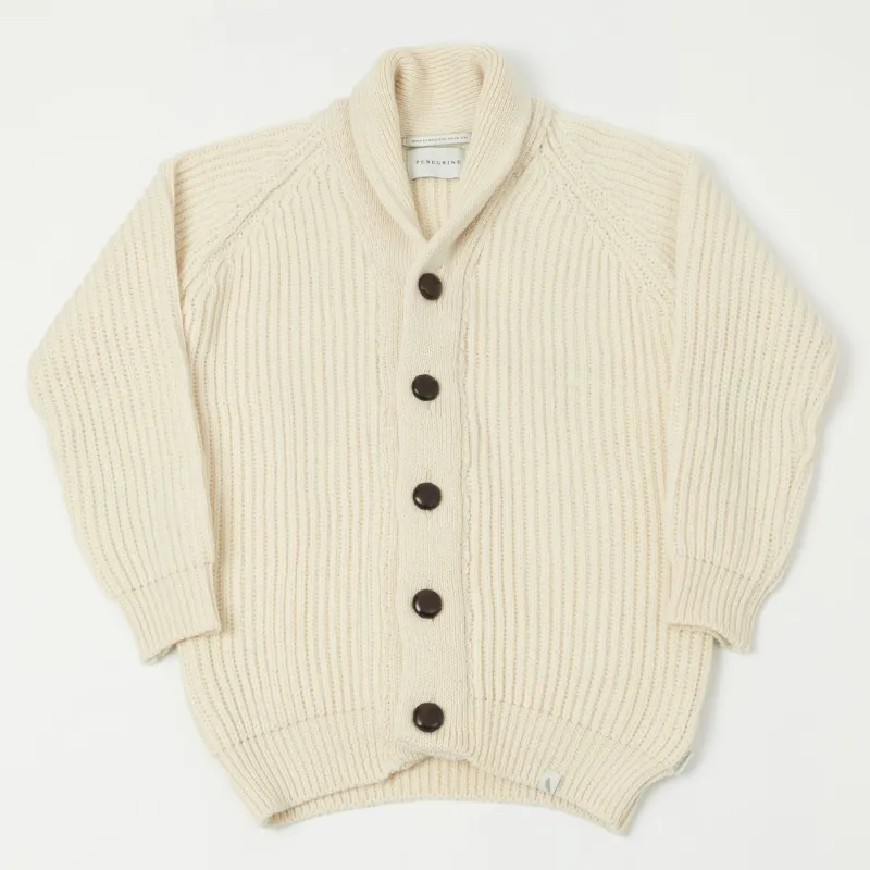 Peregrine Wilkinson Shawl Collar Cardigan - Ecru sold by Son of a Stag