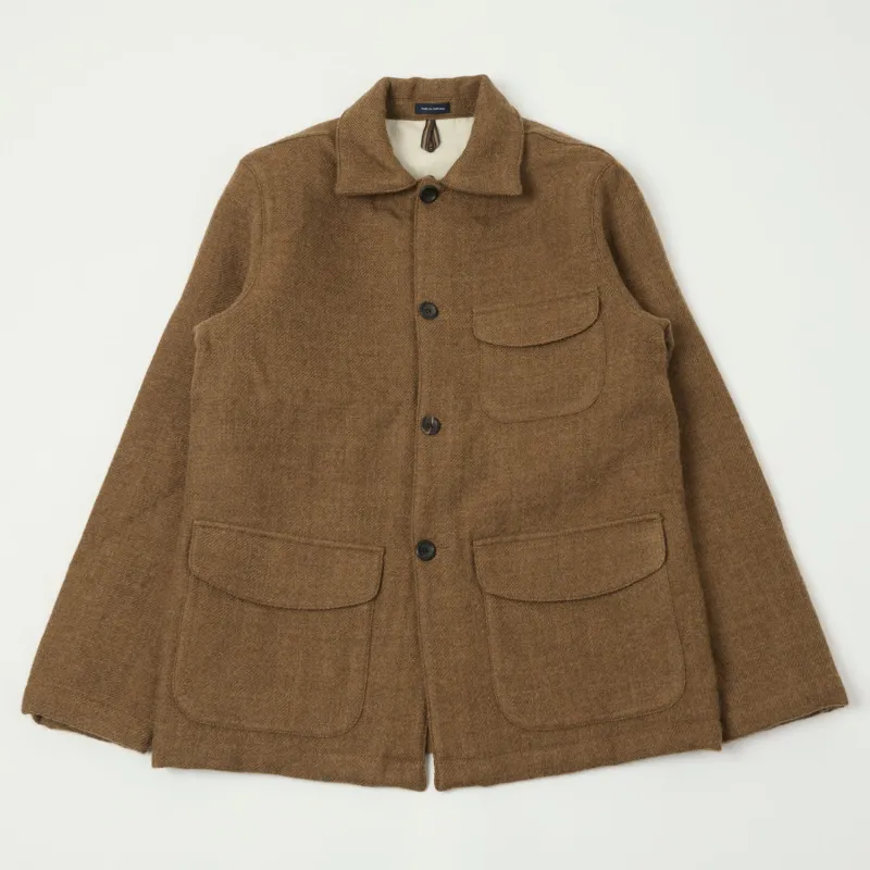 Drake's Wool Chore Jacket - Brown sold by Son of a Stag