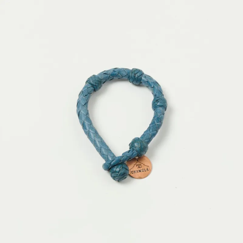 Chamula Round Leather Bracelet - Blue sold by Son of a Stag