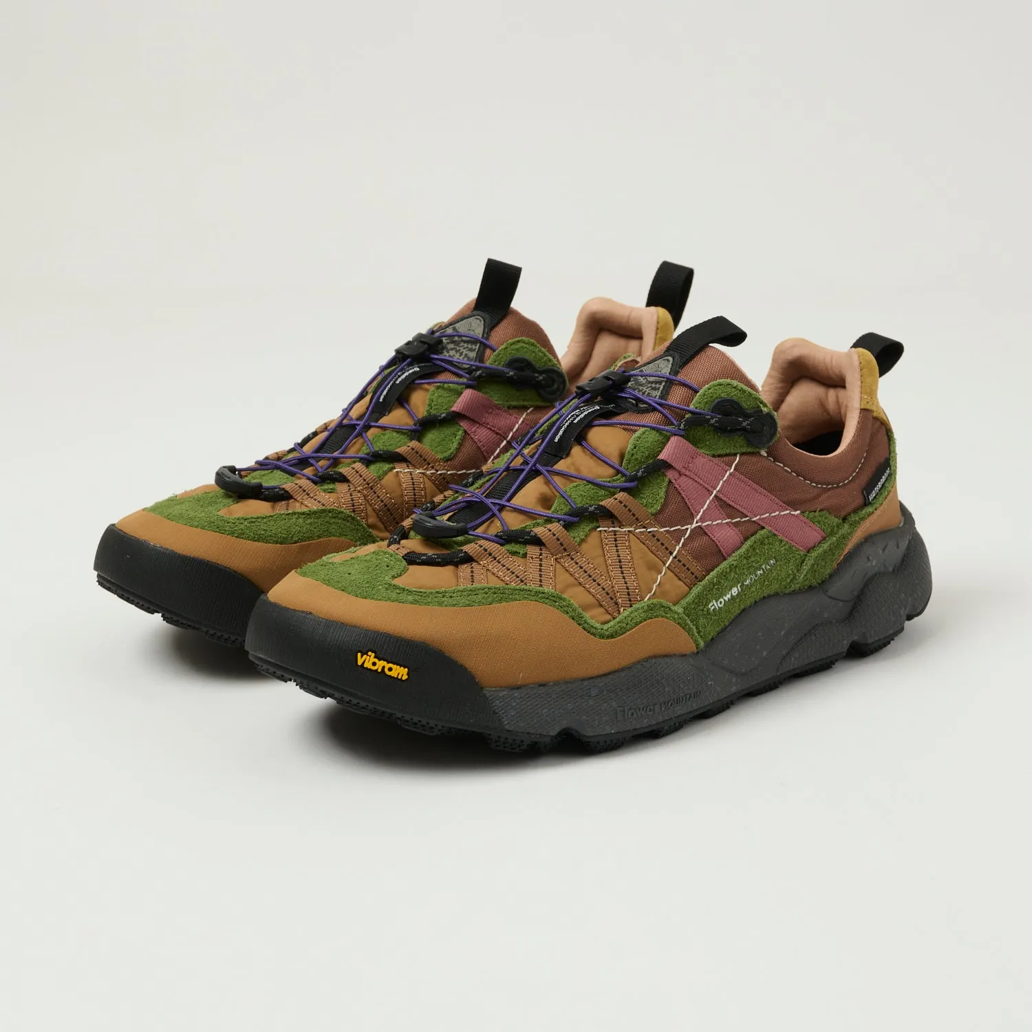 Flower Mountain Iwano 2 Man 'Suede/Nylon Sneaker - Taupe/Kaky/Rust sold by Son of a Stag