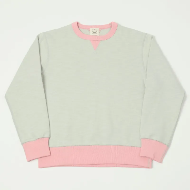 Jackman GG Crewneck Sweatshirt - Silver/Pink sold by Son of a Stag