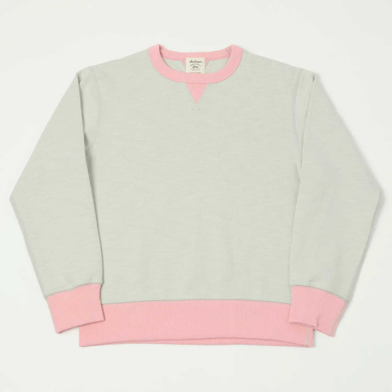 Jackman GG Crewneck Sweatshirt - Silver/Pink sold by Son of a Stag