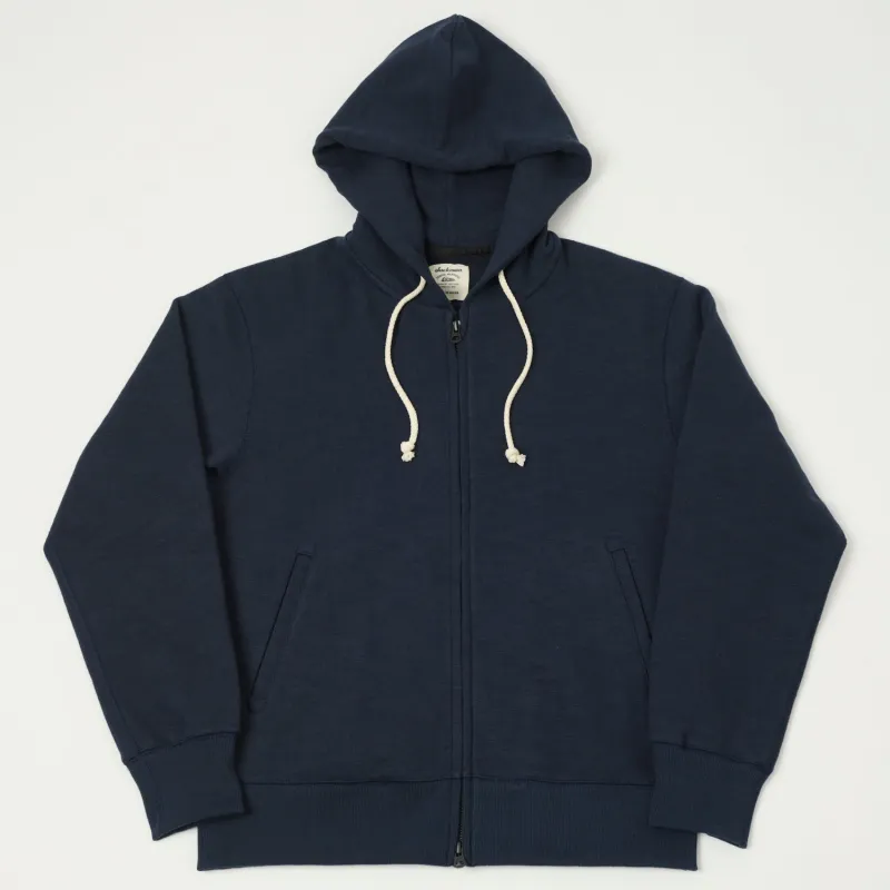 Jackman GG Zip Through Sweat Parka - Navy made by Jackman