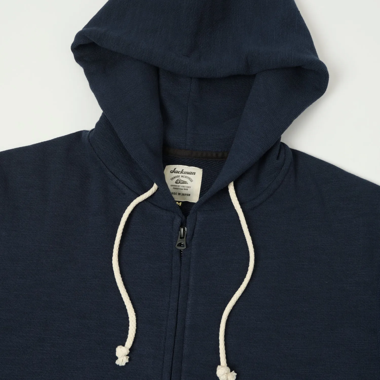 Jackman GG Zip Through Sweat Parka - Navy sold by Son of a Stag product image thumbnail 2