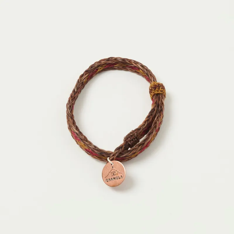 Chamula Braided Horsehair Bracelet - Brown/Red sold by Son of a Stag