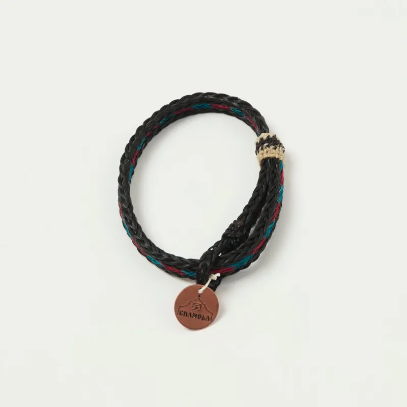 Chamula Braided Horsehair Bracelet - Black/Blue/Red sold by Son of a Stag