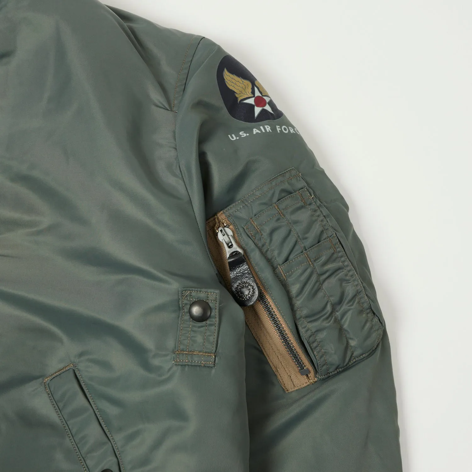 Buzz Rickson's MA-1 'Albert Turner & Co' Flight Jacket - Olive sold by Son of a Stag product image thumbnail 4