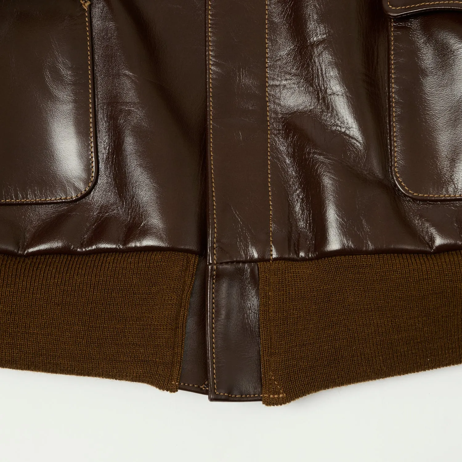 Buzz Rickson's A-2 'Rough Wear' Leather Flight Jacket - Brown sold by Son of a Stag product image thumbnail 5