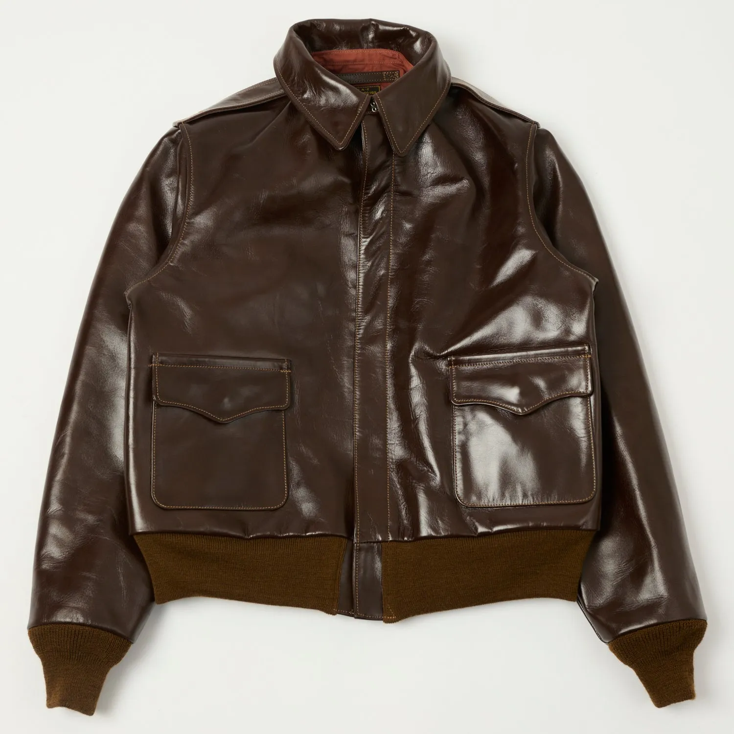 Buzz Rickson's A-2 'Rough Wear' Leather Flight Jacket - Brown sold by Son of a Stag