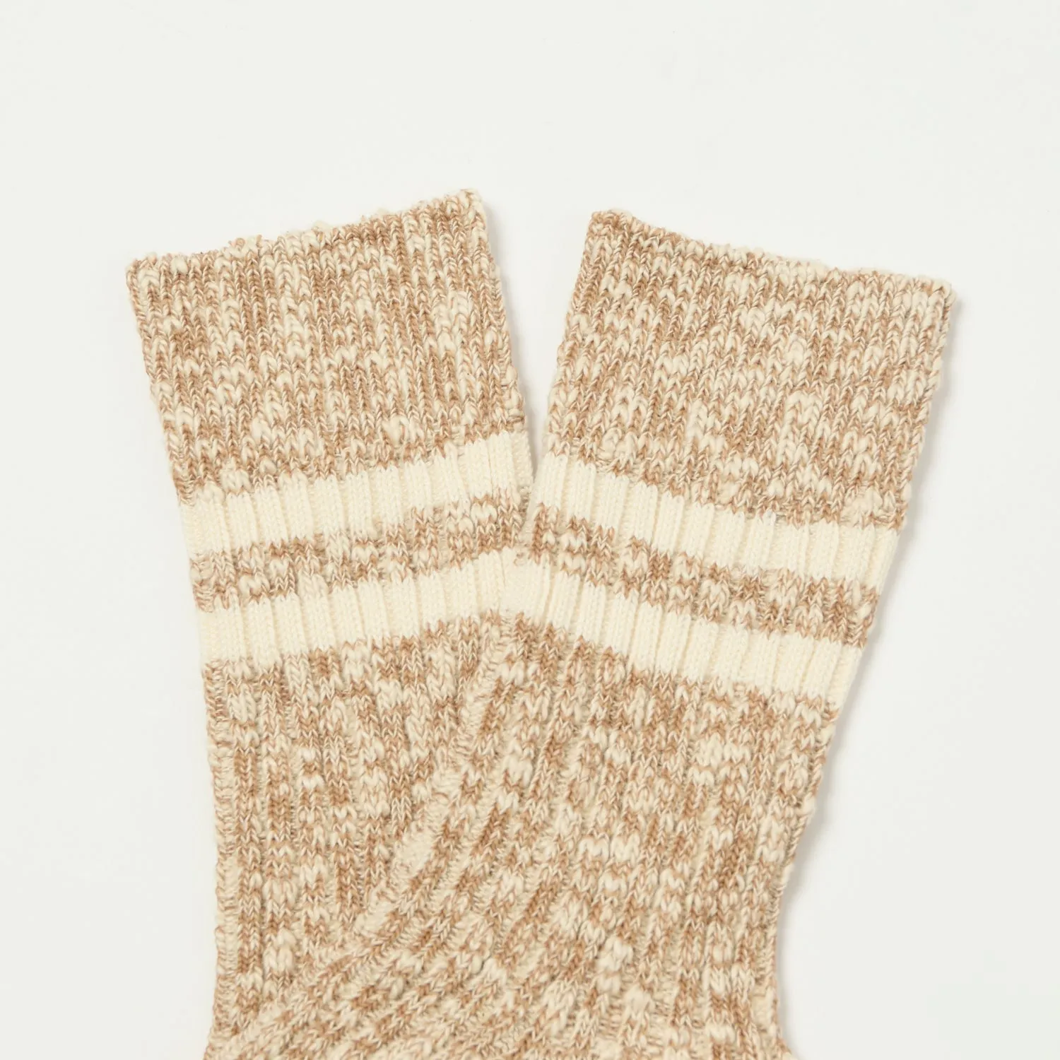 RoToTo Organic Cotton Slub Stripe Sock - Coffee sold by Son of a Stag product image thumbnail 2