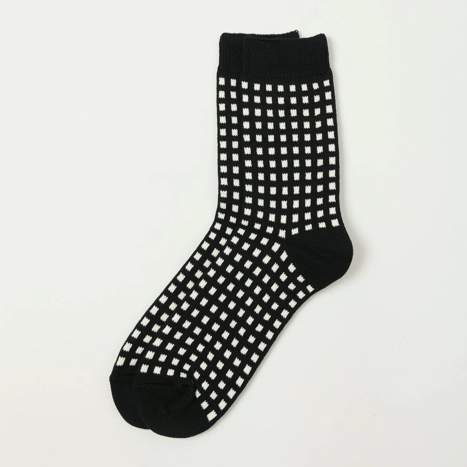 RoToTo Square Lattice Sock - Black sold by Son of a Stag
