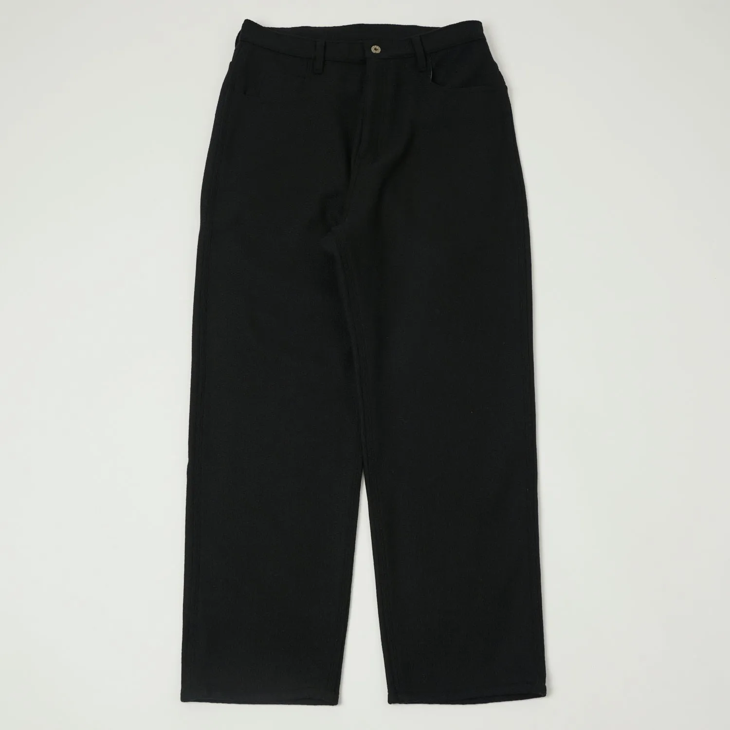 Monitaly Drop Crotch Five Pocket Pants - Vicente Black sold by Son of a Stag