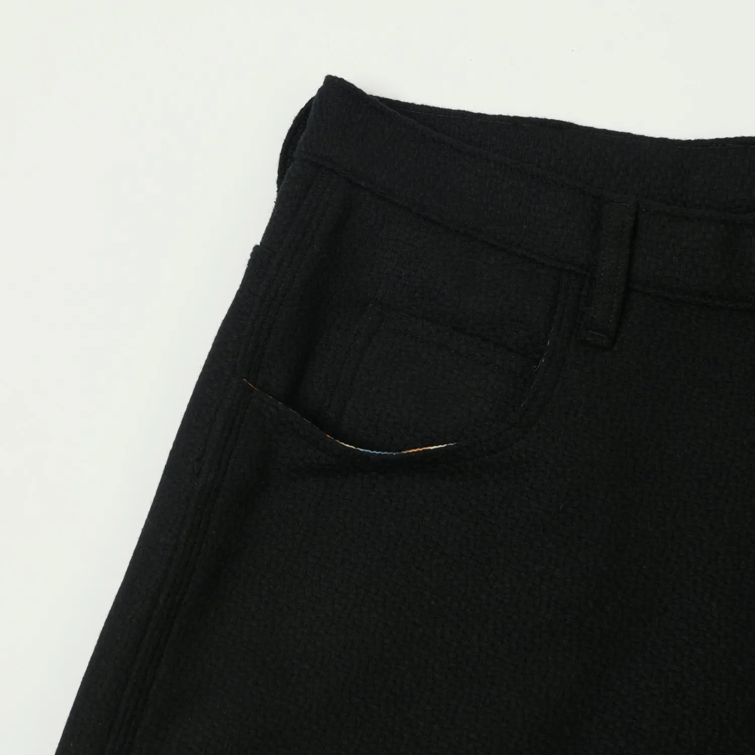 Monitaly Drop Crotch Five Pocket Pants - Vicente Black sold by Son of a Stag product image thumbnail 4