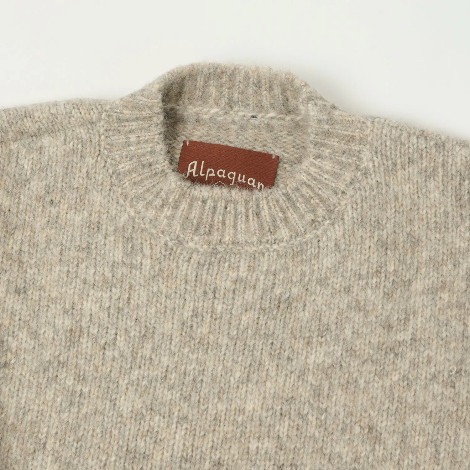 Monitaly 'Alpaguan' Acpaca Pullover - Grey sold by Son of a Stag product image thumbnail 3