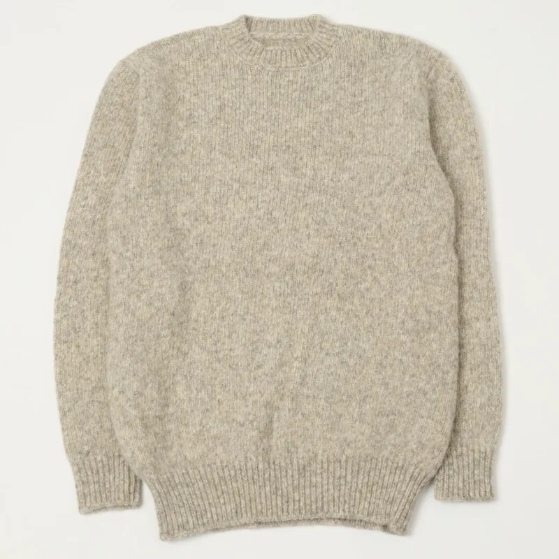 Monitaly 'Alpaguan' Acpaca Pullover - Grey sold by Son of a Stag