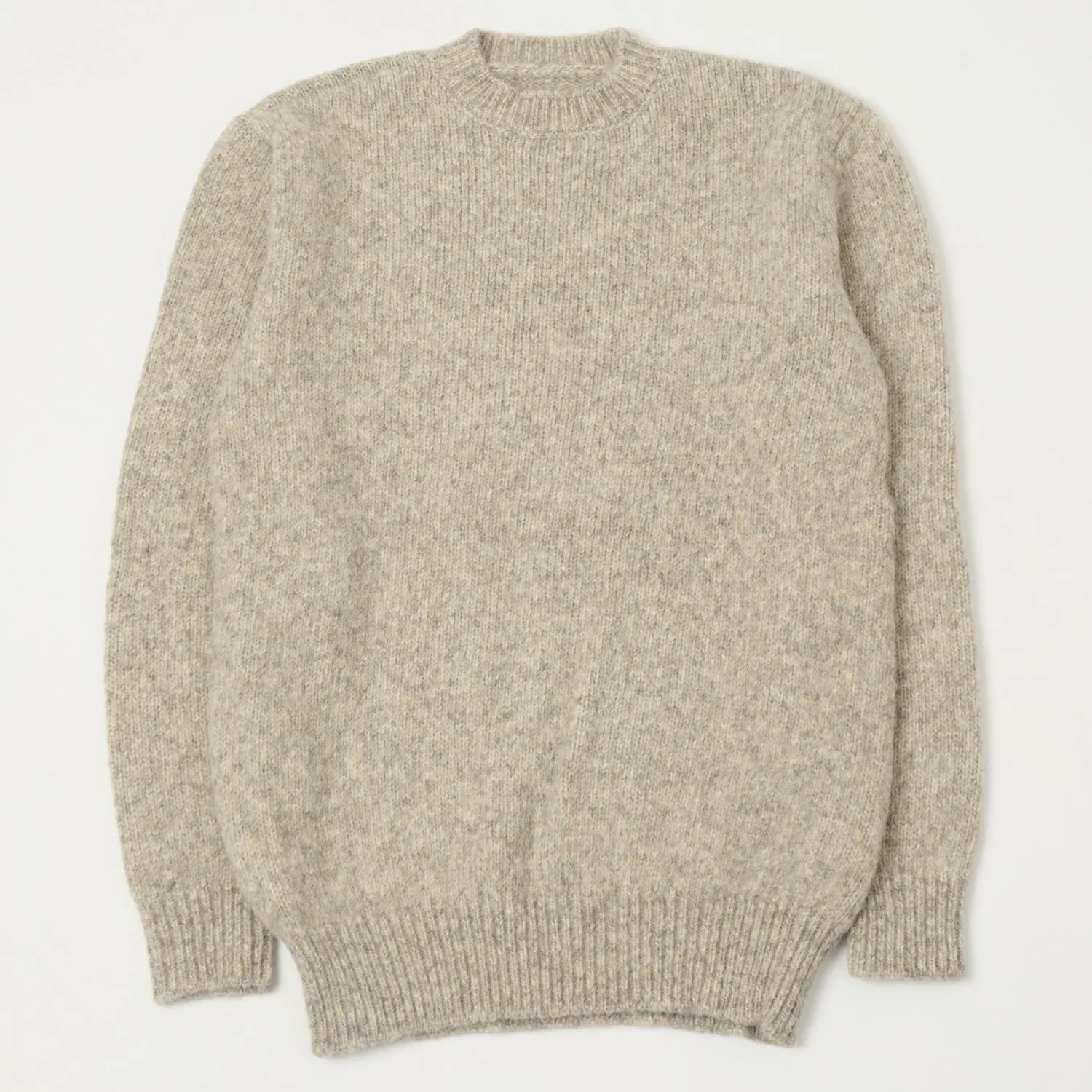 Monitaly 'Alpaguan' Acpaca Pullover - Grey sold by Son of a Stag