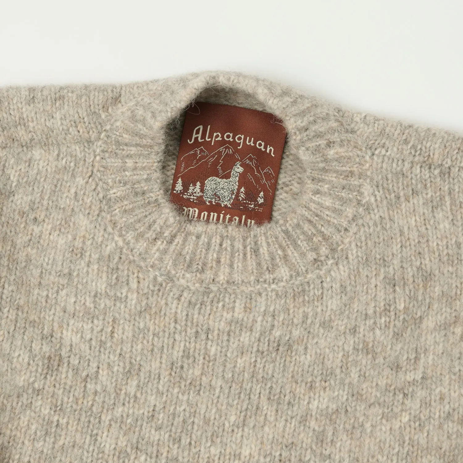 Monitaly 'Alpaguan' Acpaca Pullover - Grey sold by Son of a Stag product image thumbnail 2