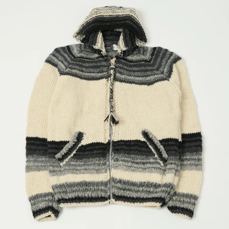 Chamula Zip Through Cardigan 'Serape' - Ivory sold by Son of a Stag