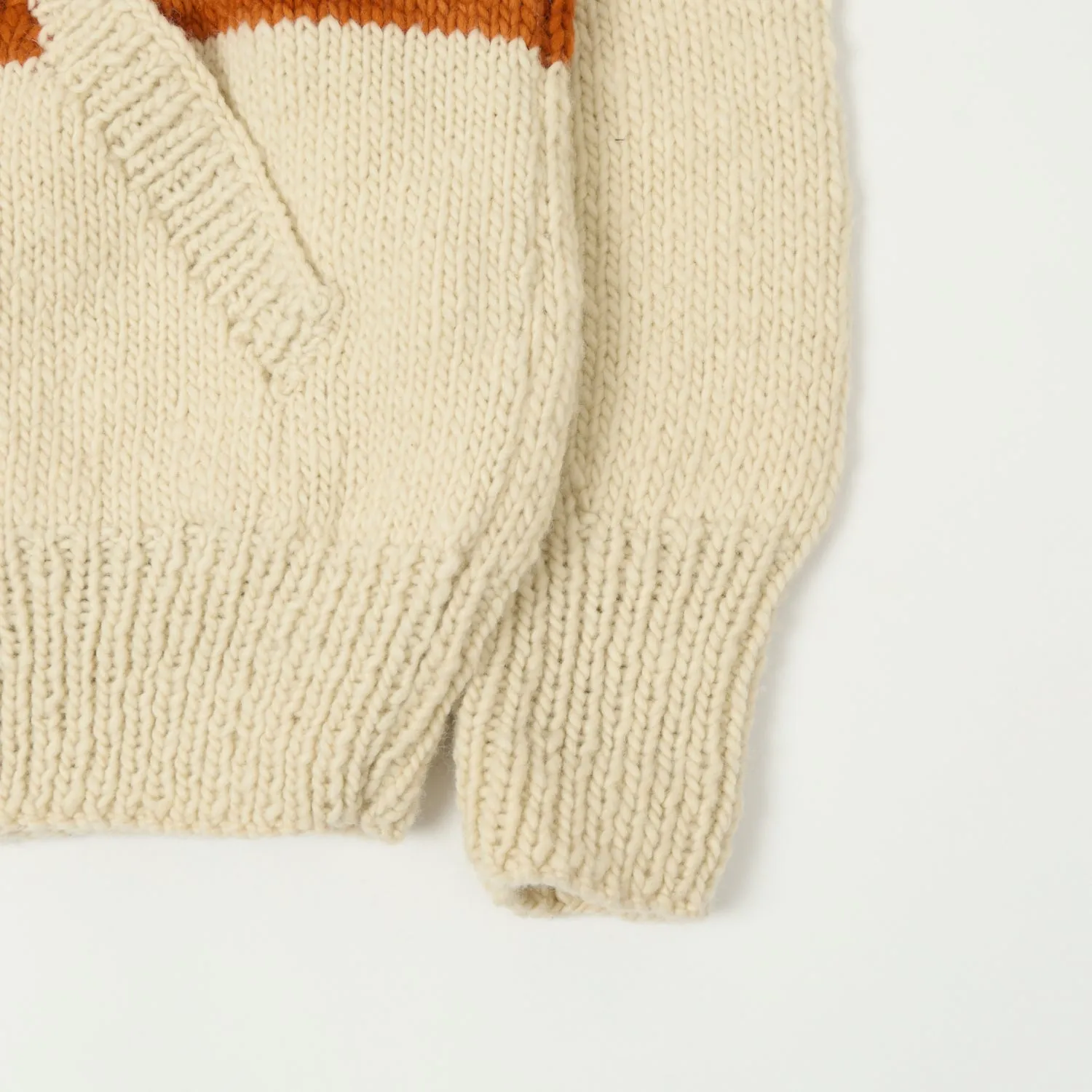 Chamula Merino Wool Multi Stripe Zip Through Cardigan - Ivory/Multi sold by Son of a Stag product image thumbnail 3