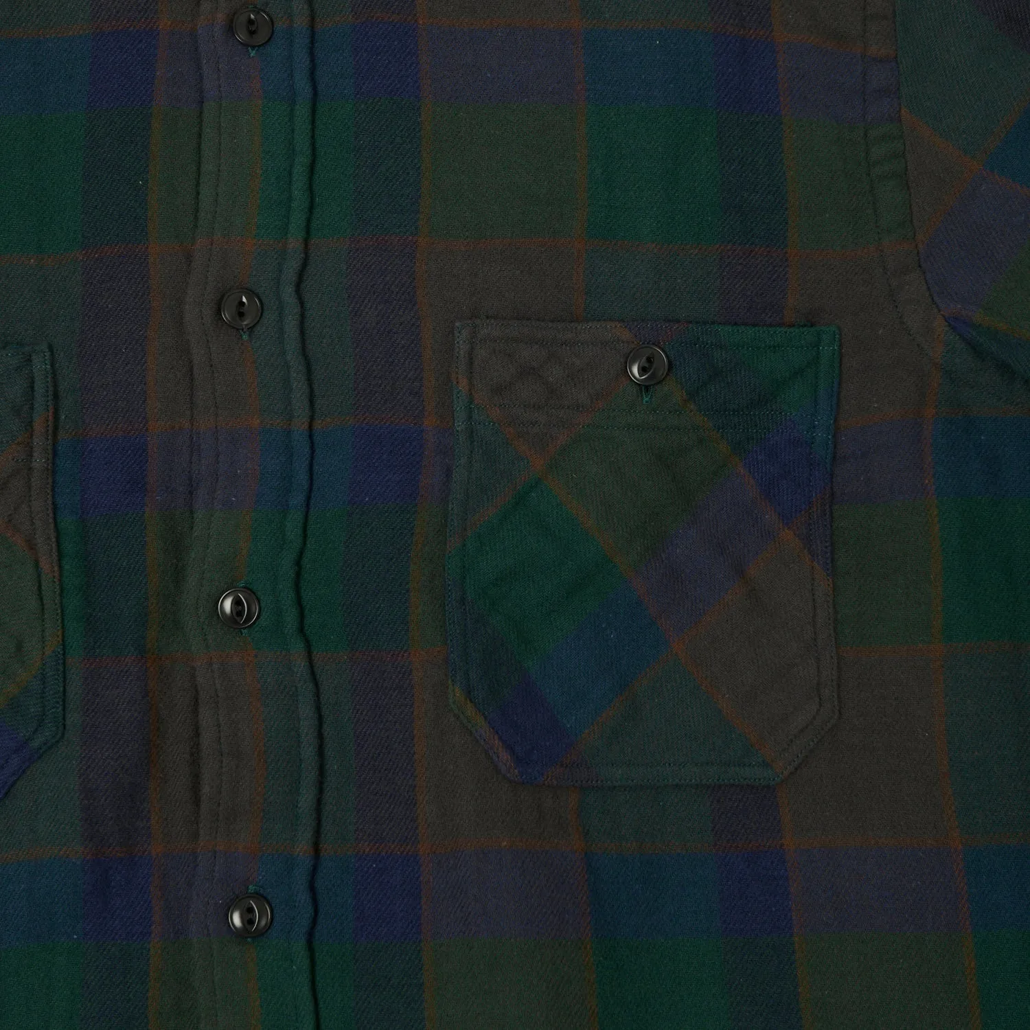 Hartford Buffalo Check Flannel Shirt - Green sold by Son of a Stag product image thumbnail 4