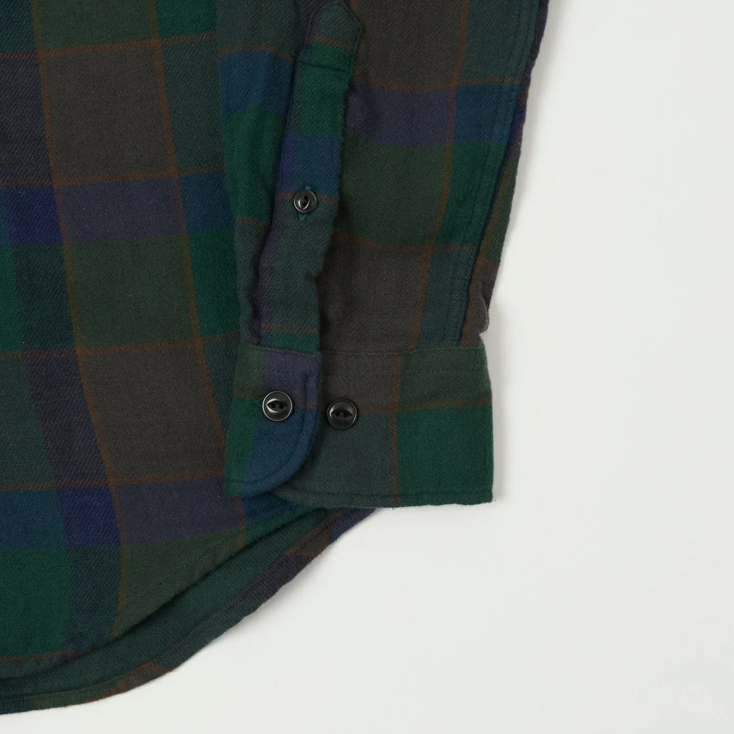 Hartford Buffalo Check Flannel Shirt - Green sold by Son of a Stag product image thumbnail 3
