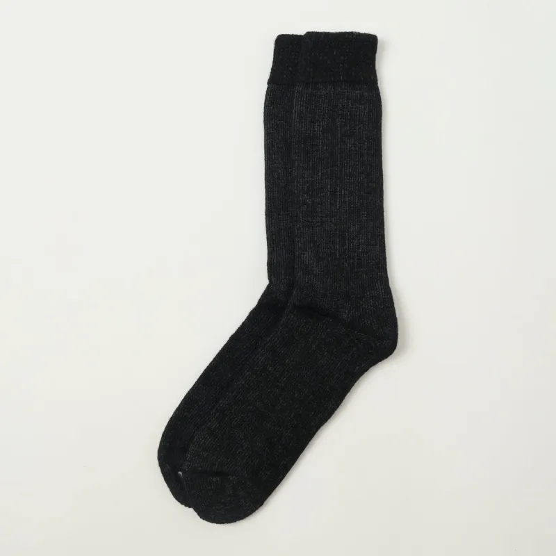 Chamula Alpaca Super Warm Sock - Black sold by Son of a Stag
