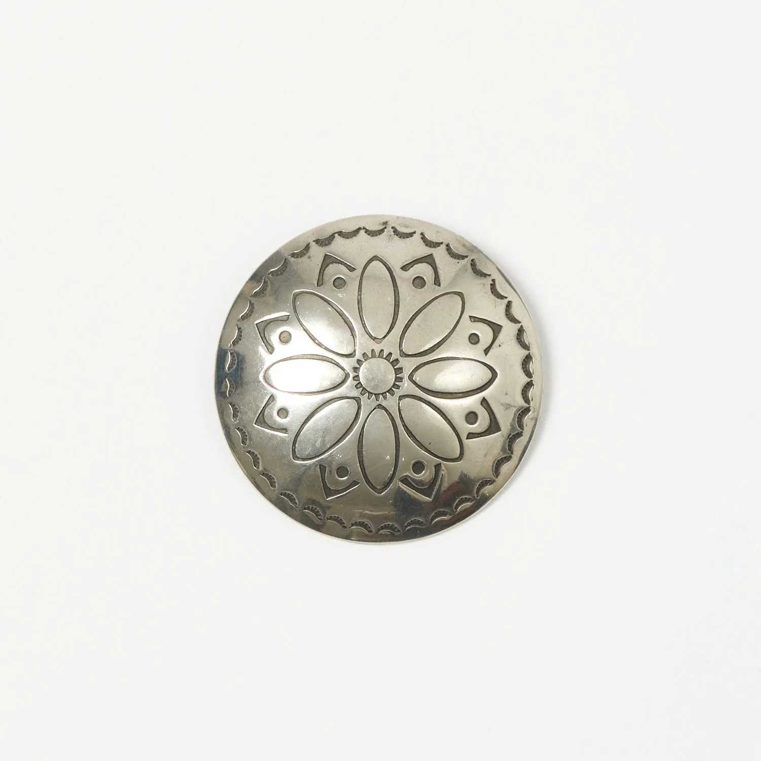 Yuketen 1 1/2" Concho Pin B - Nickel Silver sold by Son of a Stag