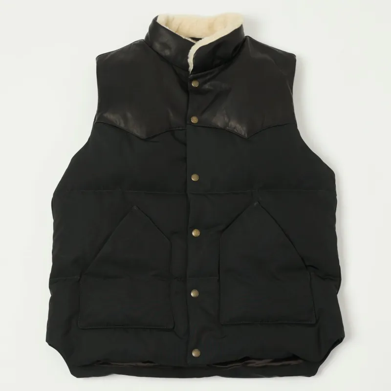 Shangri-La Heritage 'Bivacco' Western Down Vest - Black sold by Son of a Stag