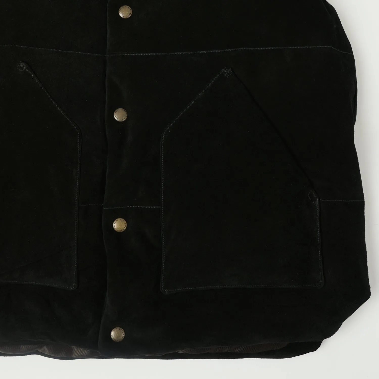 Shangri-La Heritage 'Bivacco' Suede Western Down Vest - Black sold by Son of a Stag product image thumbnail 3