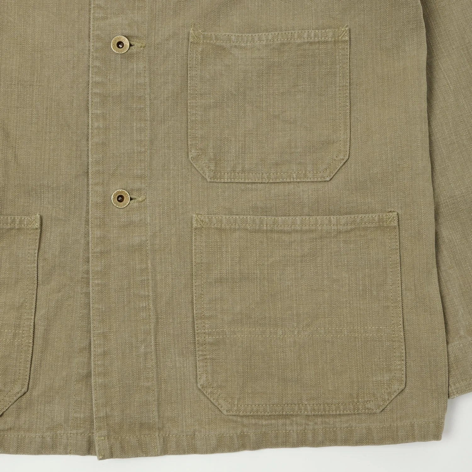 FULLCOUNT 2015 Sulfur Dye Heavy Oxford Chore Jacket - Olive Drab sold by Son of a Stag product image thumbnail 3