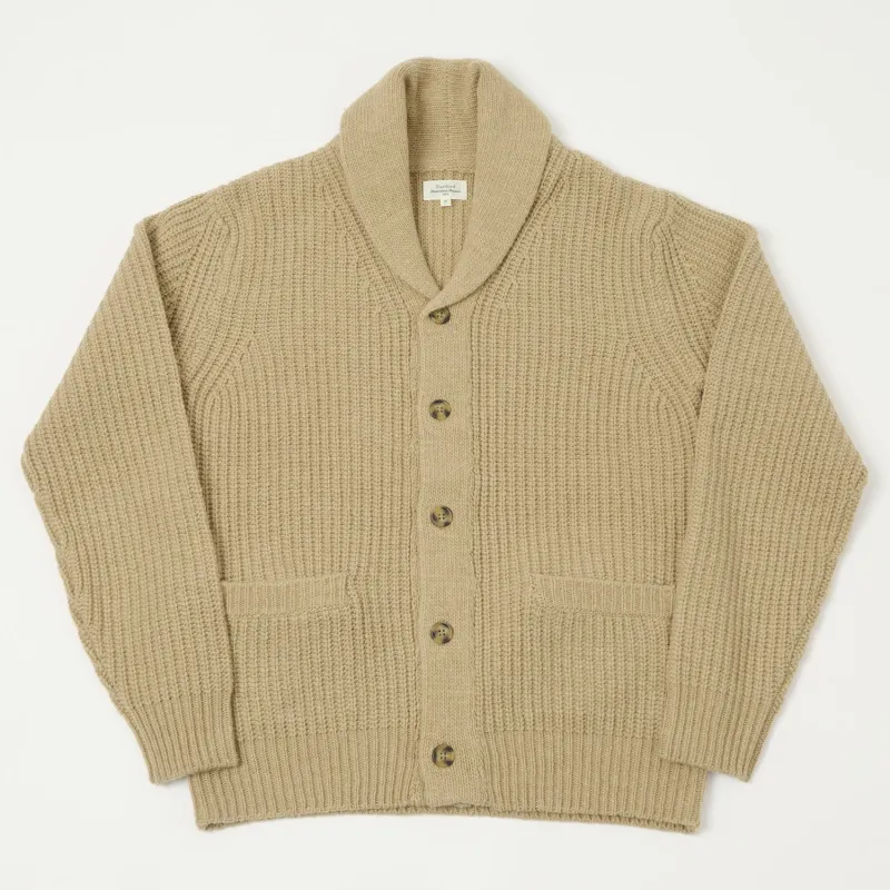 Hartford Shawl Collar Cardigan Cardigan - Camel sold by Son of a Stag