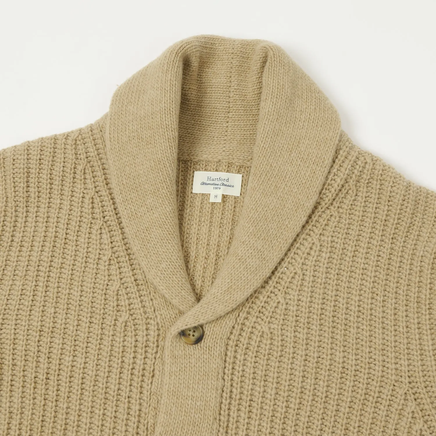 Hartford Shawl Collar Cardigan Cardigan - Camel sold by Son of a Stag product image thumbnail 2