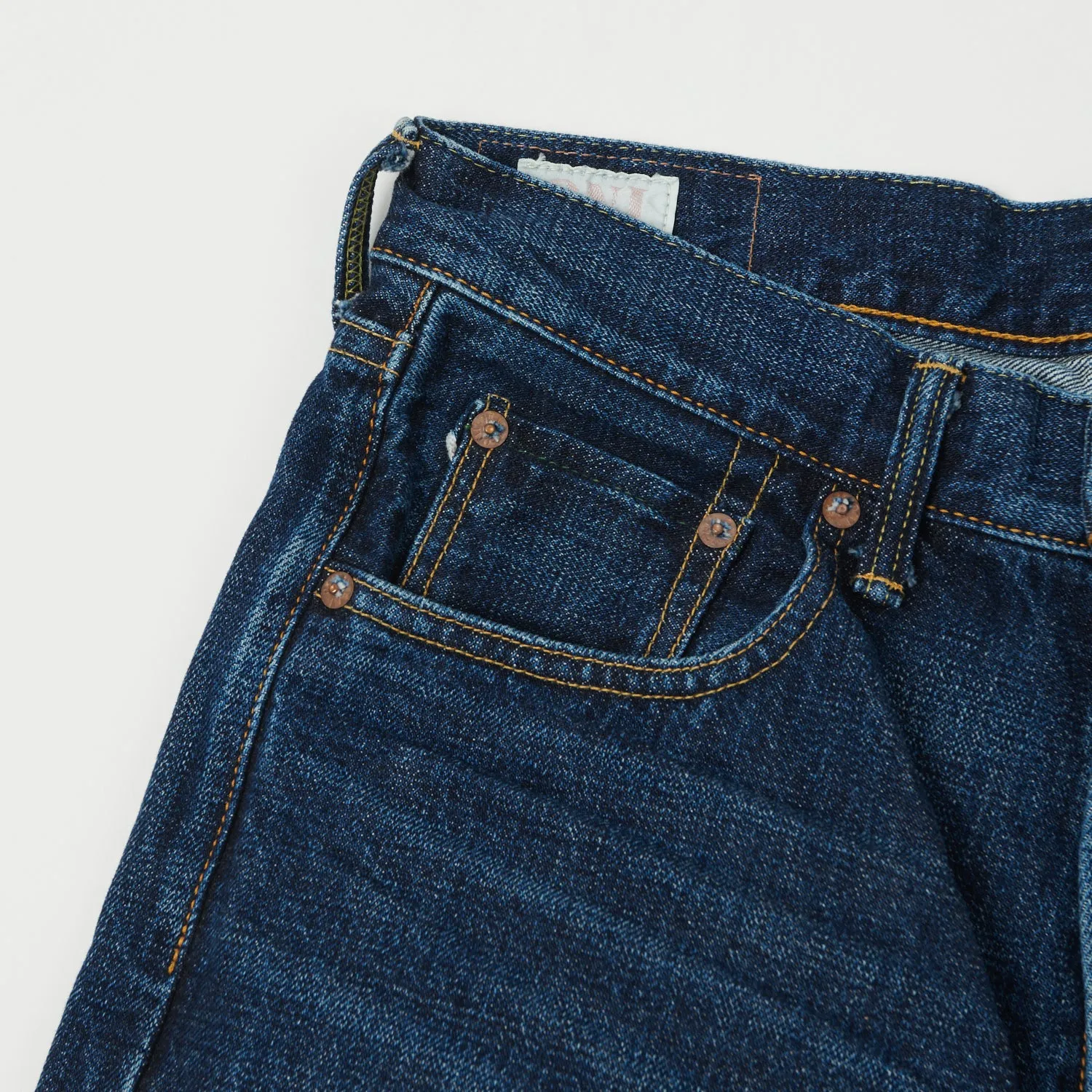 ONI Denim 540 Low Tension 15oz Regular Tapered Jean - 6 Month Used Dark Wash sold by Son of a Stag product image thumbnail 3