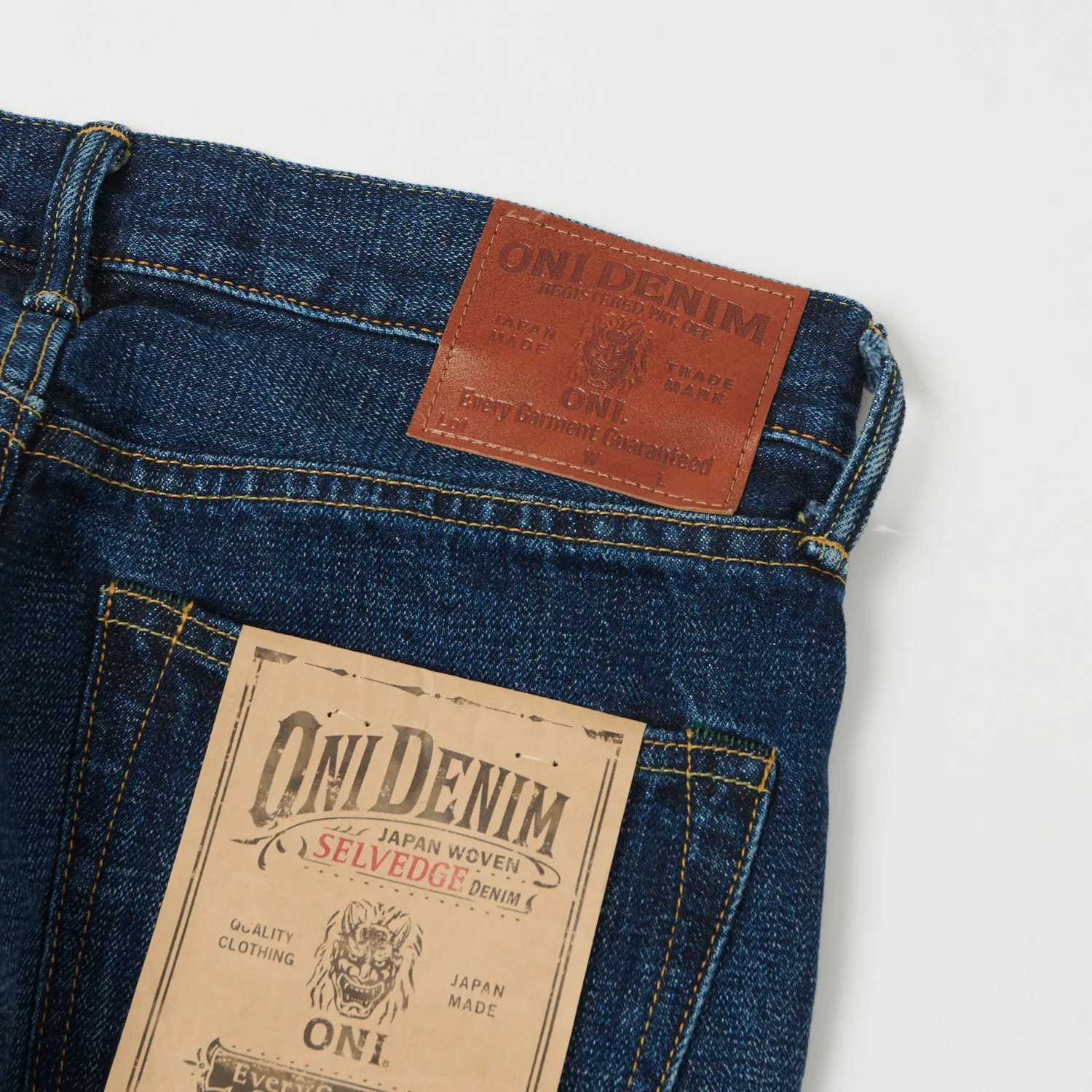 ONI Denim 540 Low Tension 15oz Regular Tapered Jean - 6 Month Used Dark Wash sold by Son of a Stag product image thumbnail 2