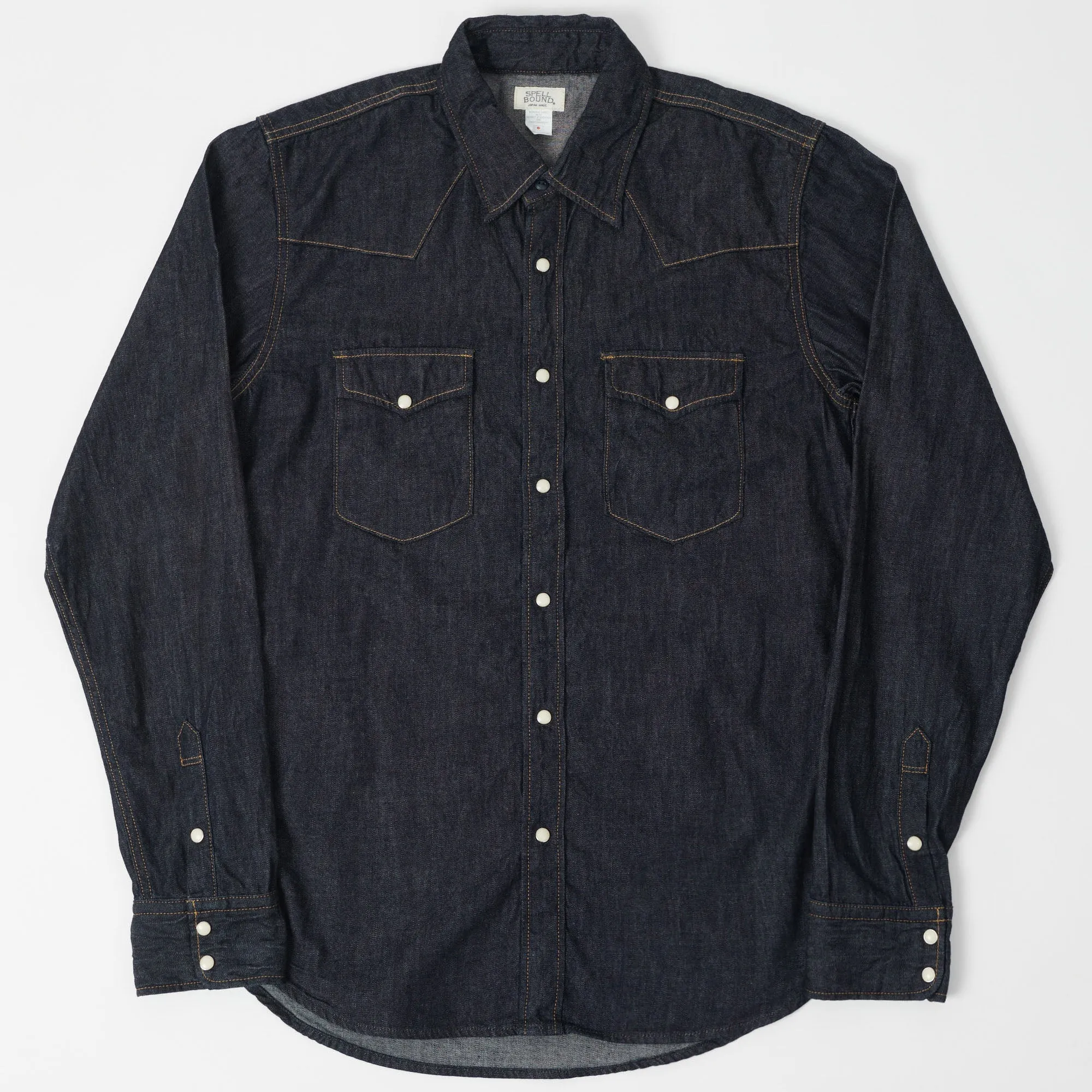 Spellbound 6oz Denim Western Shirt - Rinsed sold by Son of a Stag