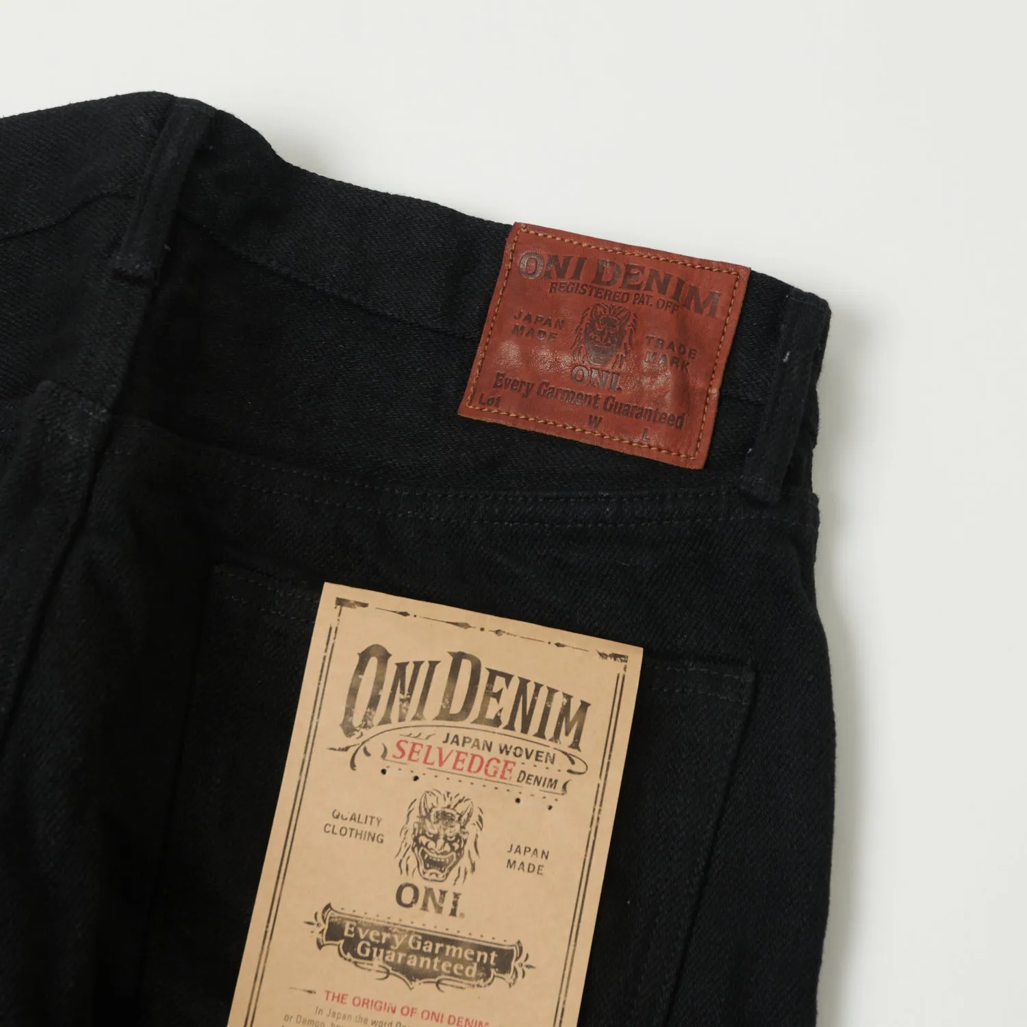 ONI Denim 622ZR-BKBK 20oz Secret Denim Relaxed Tapered Jean - One Wash - Black sold by Son of a Stag product image thumbnail 2