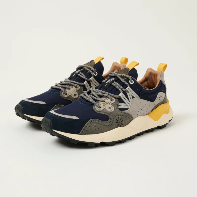 Flower Mountain Yamano 3 Man Suede/Nylon Sneaker - Navy/Blue/Grey sold by Son of a Stag
