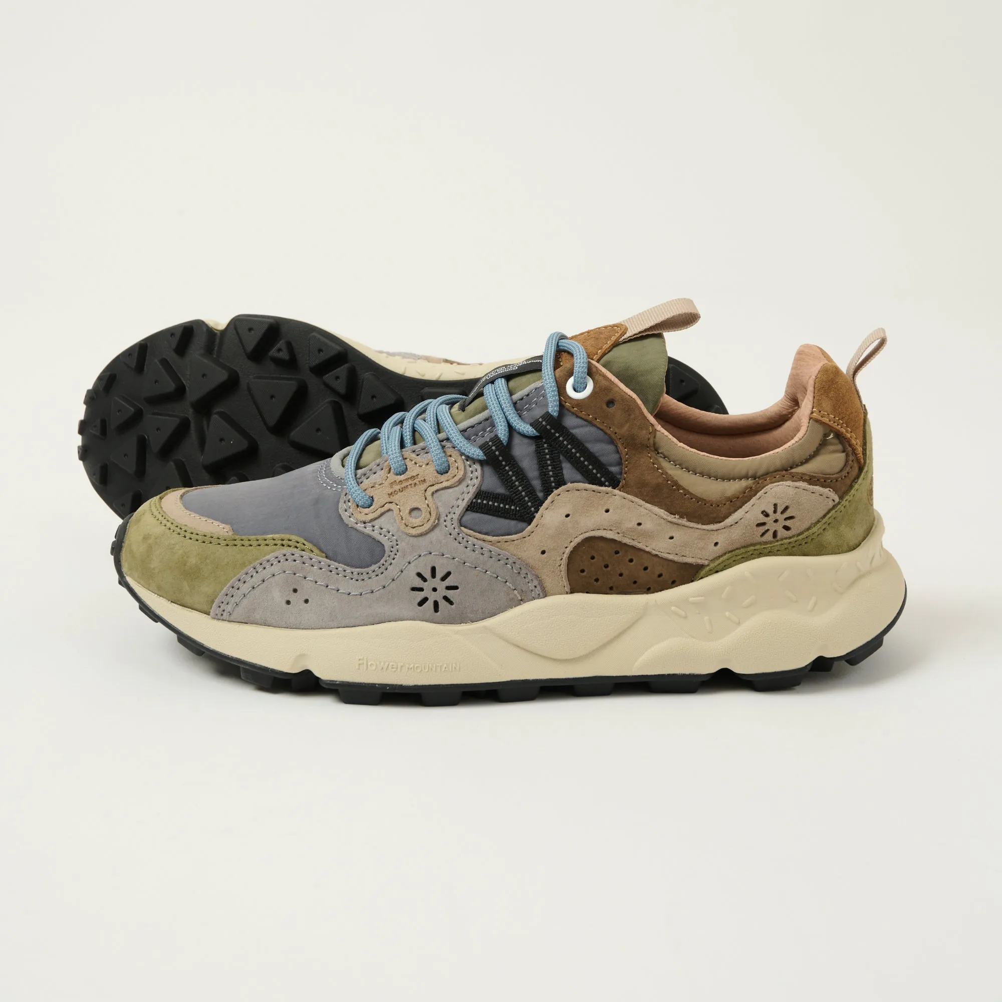 Flower Mountain Yamano 3 Man Suede/Nylon Sneaker - Military/Grey/Light Brown sold by Son of a Stag product image thumbnail 2