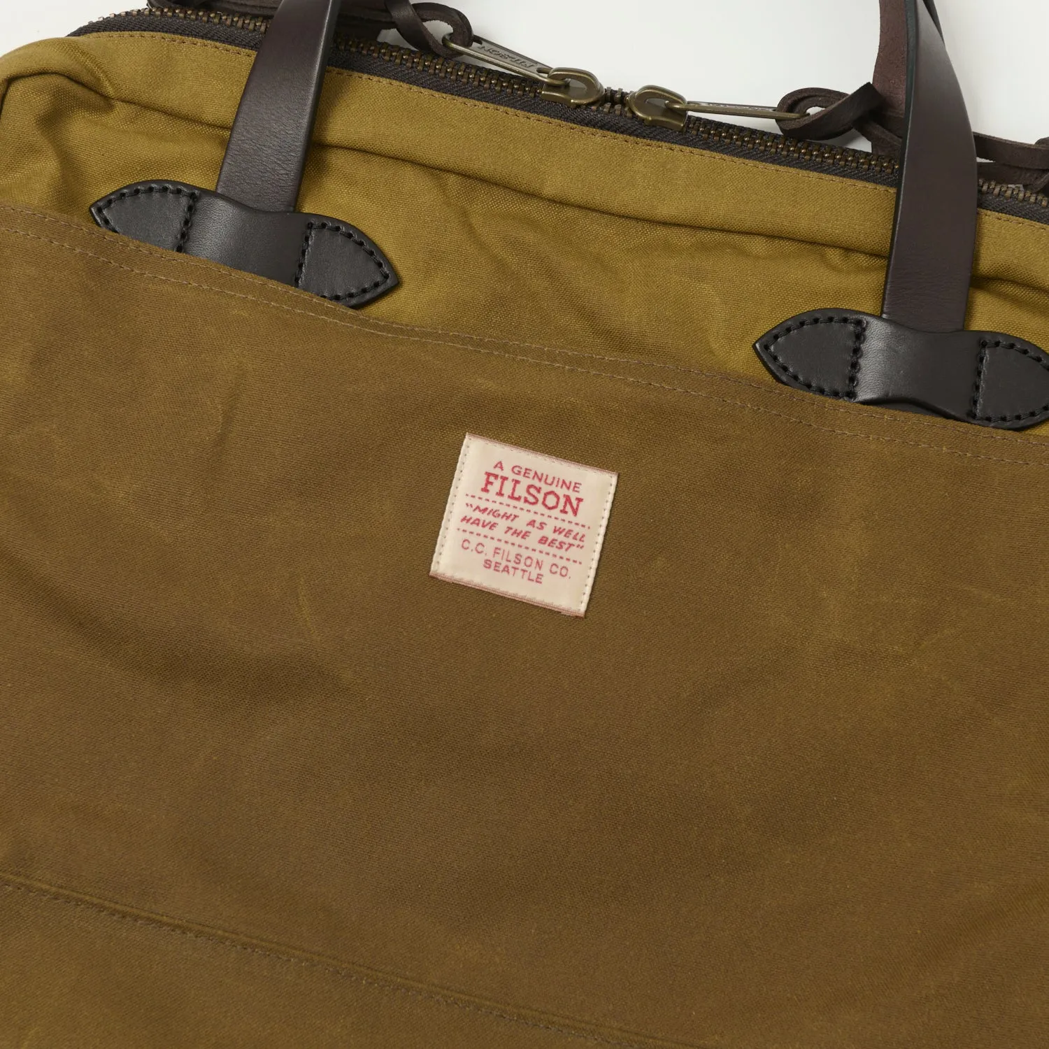 Filson Tin Cloth Compact Briefcase - Dark Tan sold by Son of a Stag product image thumbnail 4